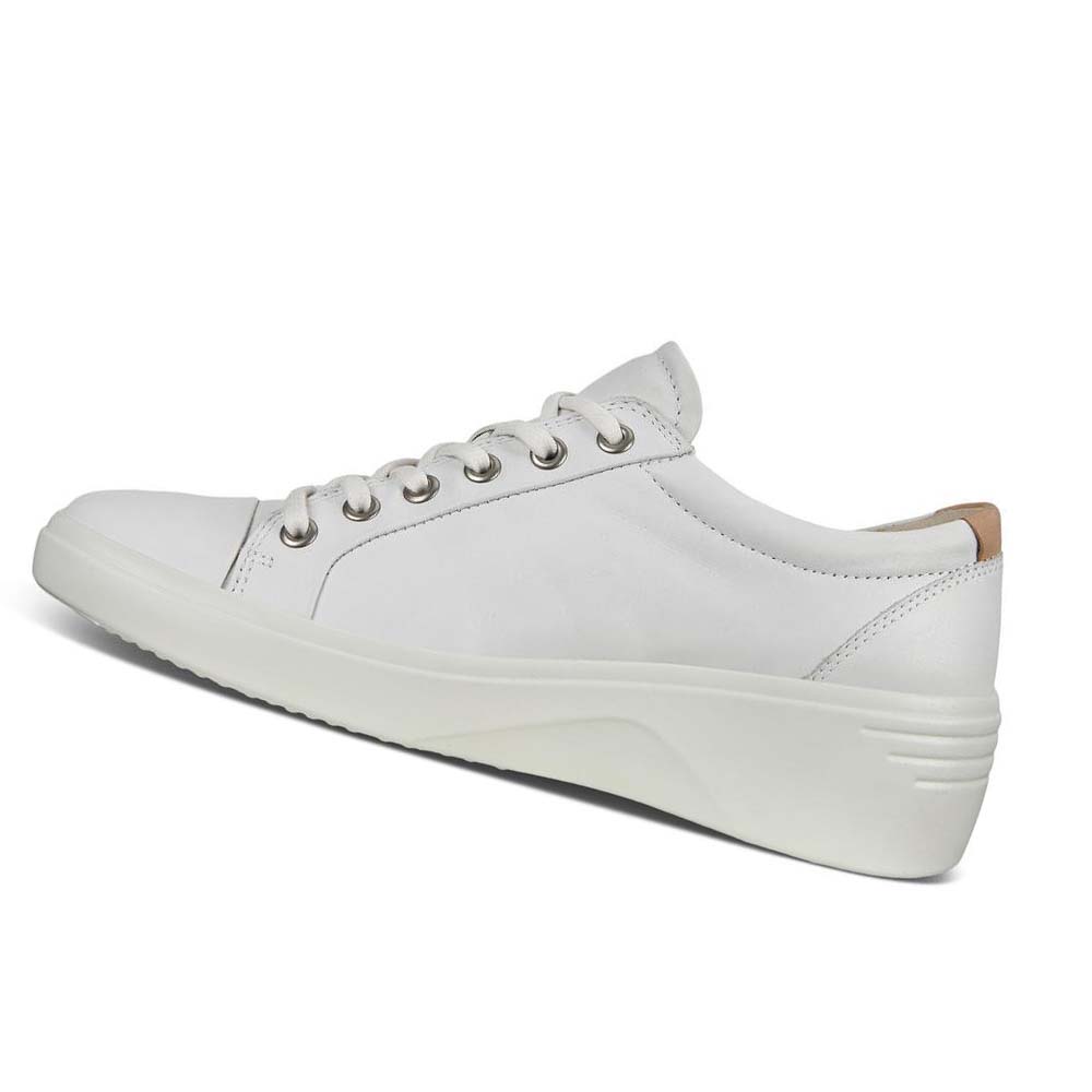 Ecco Soft 7 Wedge Joggesko Dame Hvite | NO 247MQZ